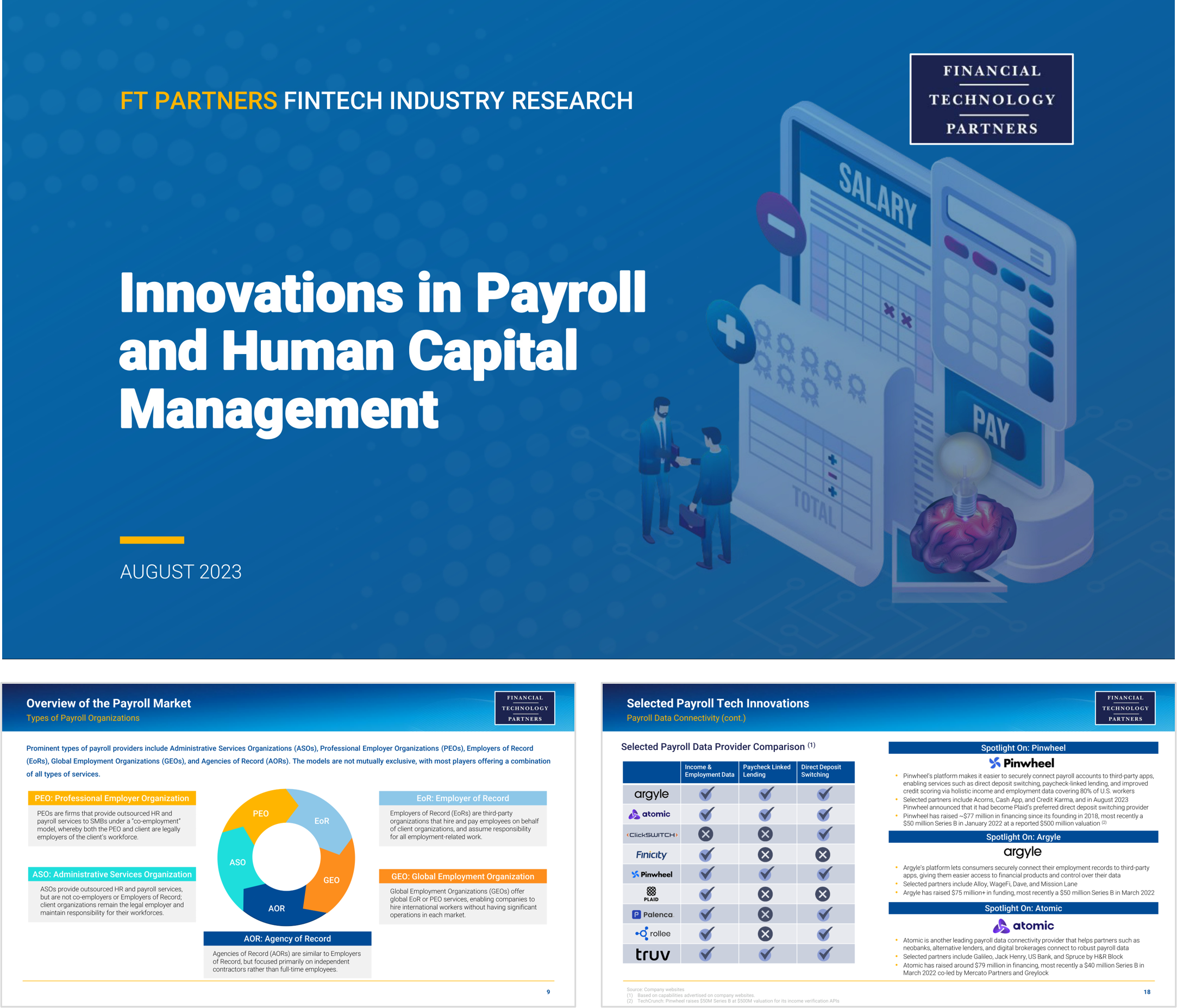 Innovations in Payroll and Human Capital Management report cover