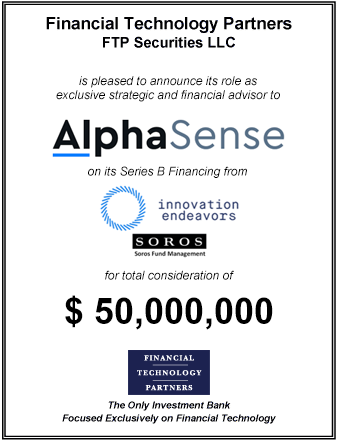 FT Partners Advises AlphaSense on its $50,000,000 Series B Financing Round