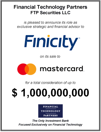 FT Partners Advises Finicity on its $1,000,000,000 sale to Mastercard