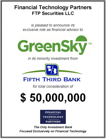 FT Partners Advises GreenSky on its $50,000,000 Minority Investment
