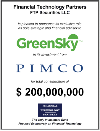 FT Partners Advises GreenSky on its $200,000,000 Capital Raise