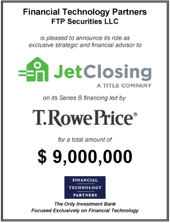 FT Partners Advises JetClosing on its $9,000,000 Series B Financing