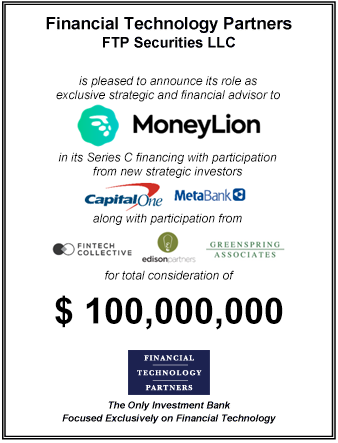 FT Partners Advises MoneyLion on its $100 million Series C Financing