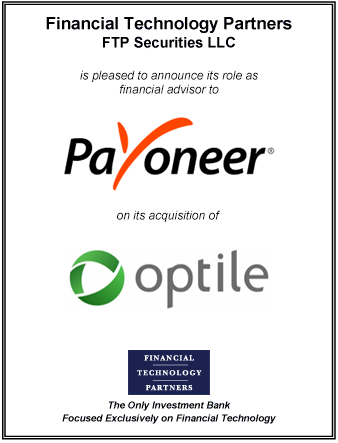 FT Partners Advises Payoneer on its Acquisition of optile
