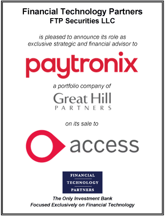 FT Partners Served as Financial Advisor to Paytronix on its Sale to The Access Group