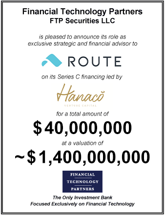 FT Partners Advises Route on its $40,000,000 Financing