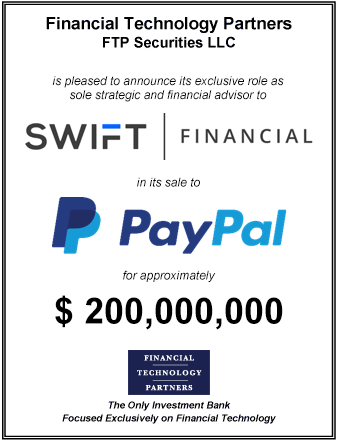 FT Partners Advises Swift Financial on its Sale to PayPal