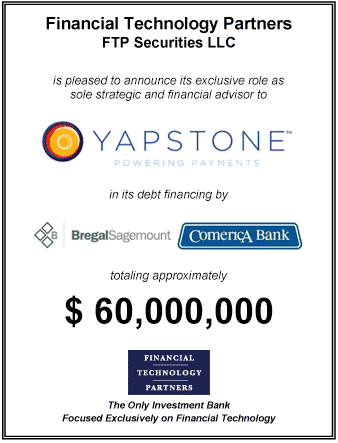 FT Partners Advises YapStone on its $60mm Debt Financing