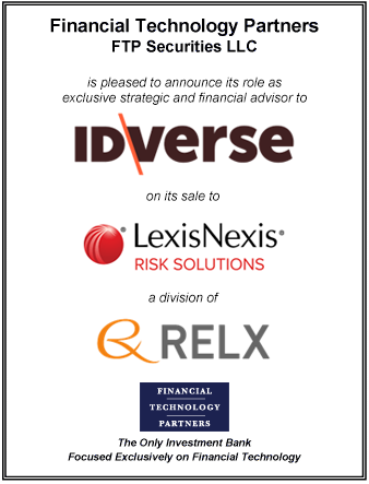 FT Partners Served as Financial Advisor to IDVerse on its Sale to RELX