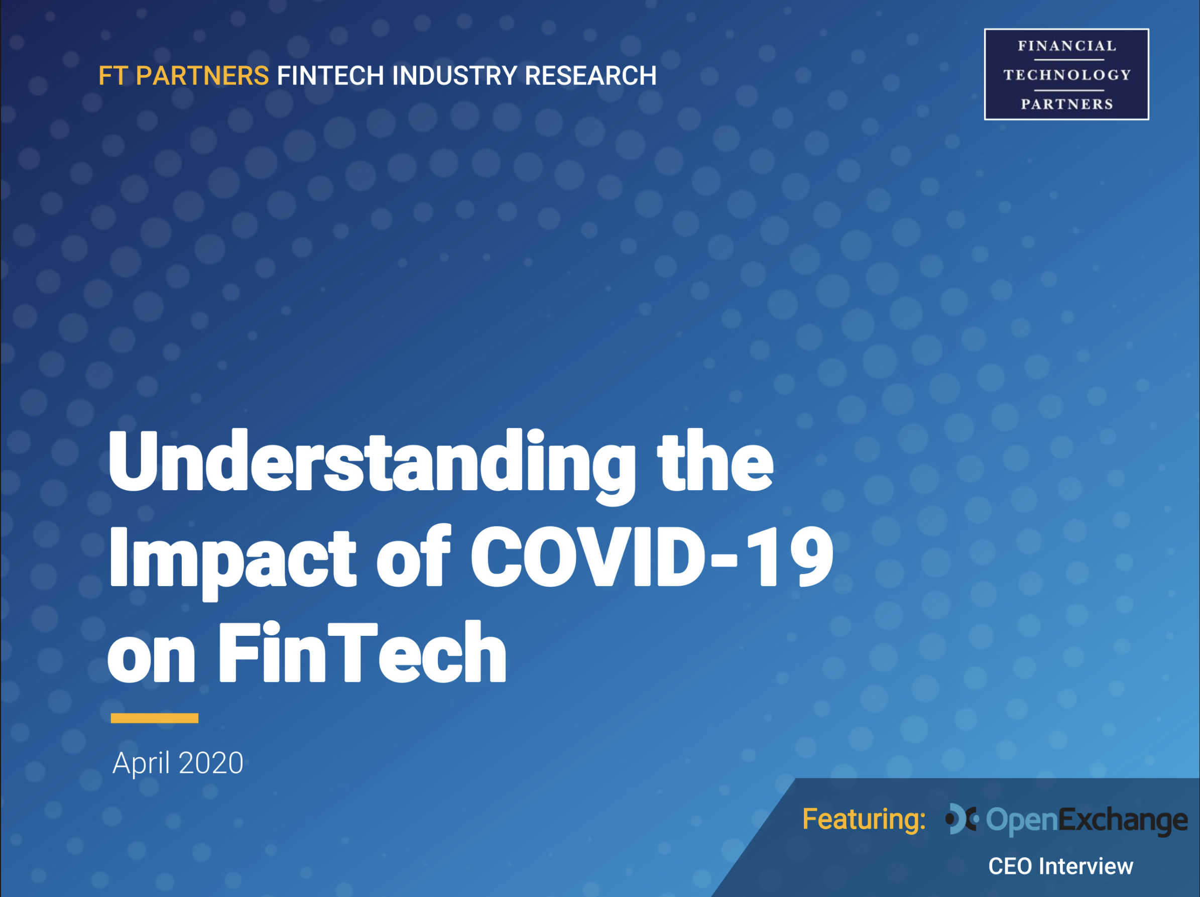 Understanding the Impact of COVID-19 on FinTech cover